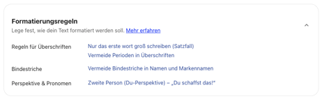 Formatierungsregeln fertig - DE