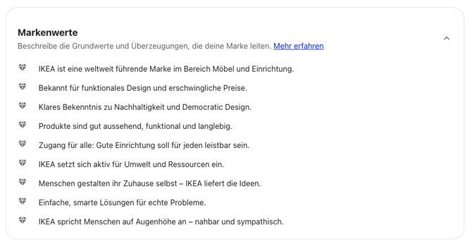 Markenwerte fertig - DE