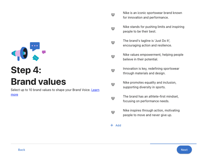 Nike - Brand values - EN