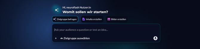 neuroflash Web-App neue Startansicht